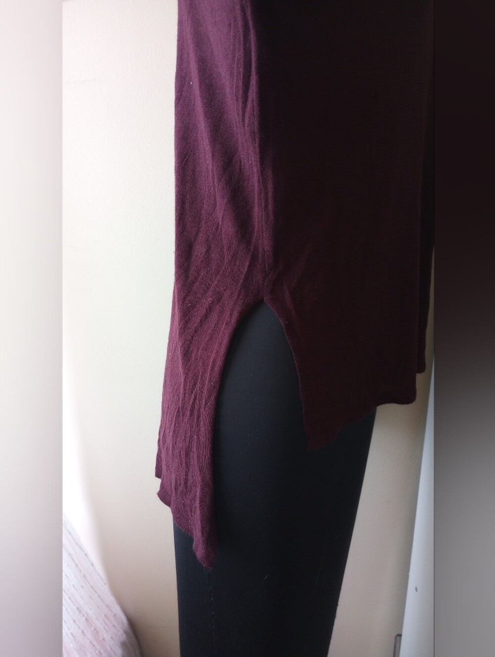 Deep Plum Lightweight Knit Sweater Medium - Picture 4 of 4